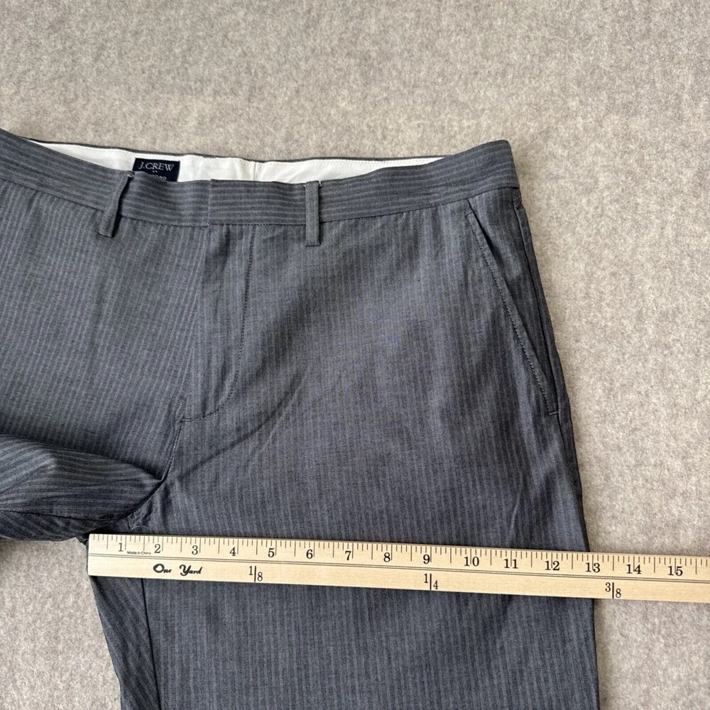 J‎ Crew Bedford Dress Pants Mens 33x31 Grey Herringbone Cotton